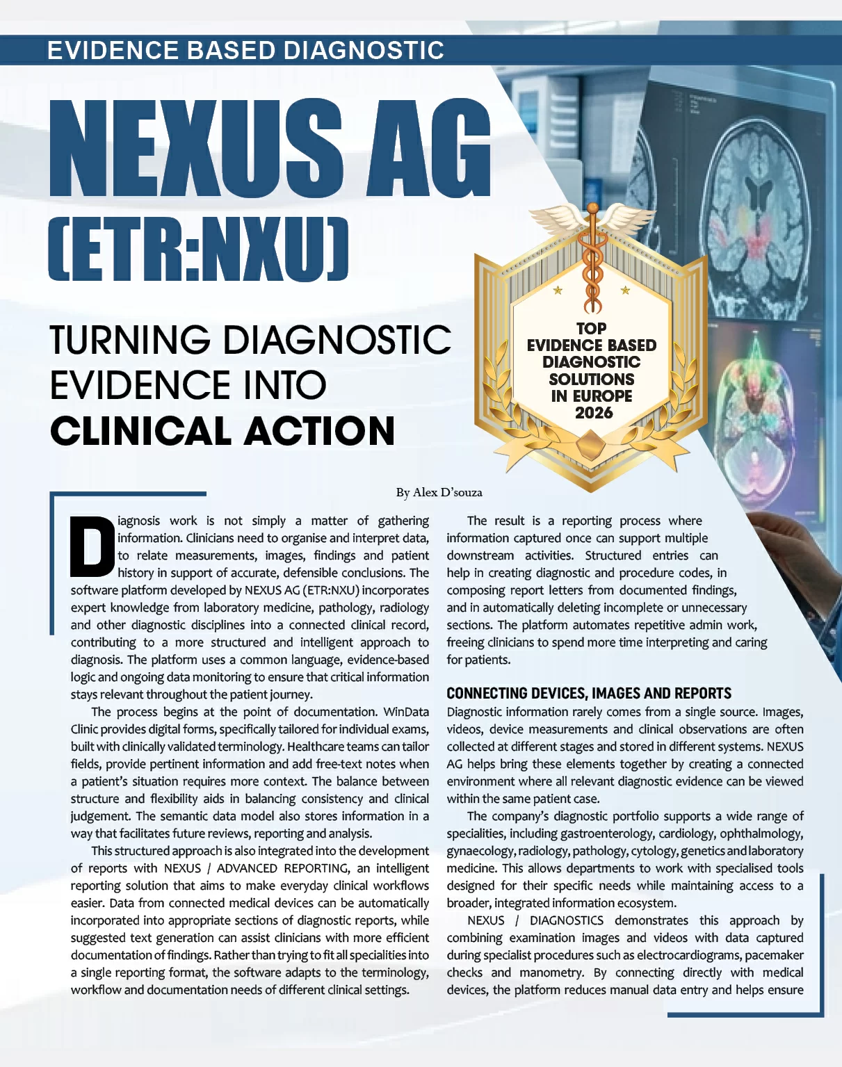 NEXUS AG [ETR: NXU] Turning Diagnostic Evidence into Clinical Action | Construction Business Review
